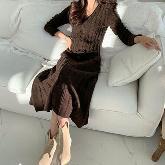 【dress】ニットワンピース　M26341