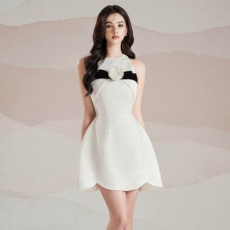 【dress】ノースリーブAラインワンピースF7205