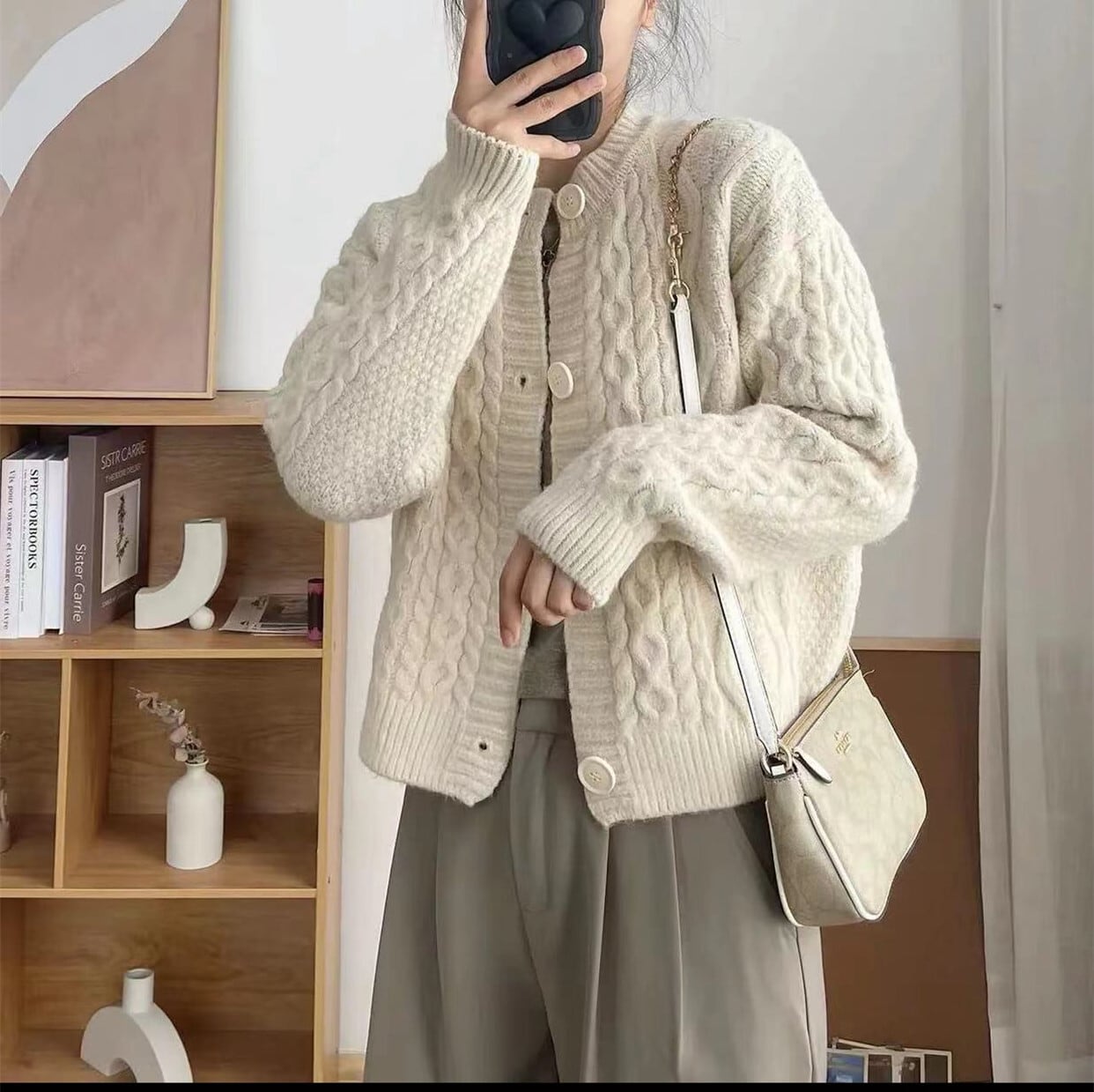 【outer】ニットカーデ　M28654