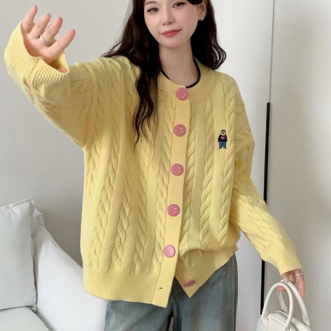 【outer】ニットカーデ　M26340