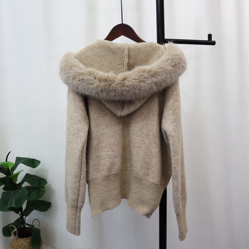 【outer】フードファーニットカーデ　M27439