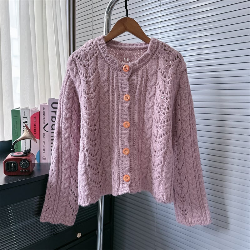 【outer】カットワークニットカーデ　M26101