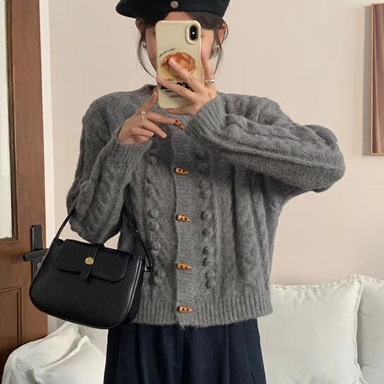 【outer】ニットカーデ　M25936