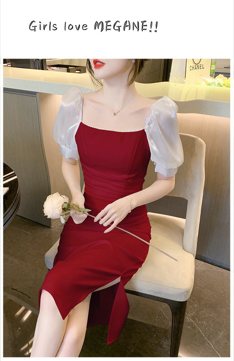 【dress】パフスリーブワンピース G20628