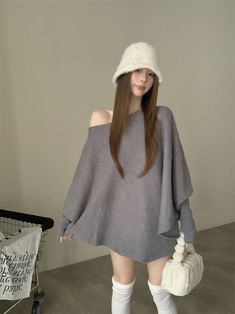 【tops】ドルマンスリーブニットトップス　M28395