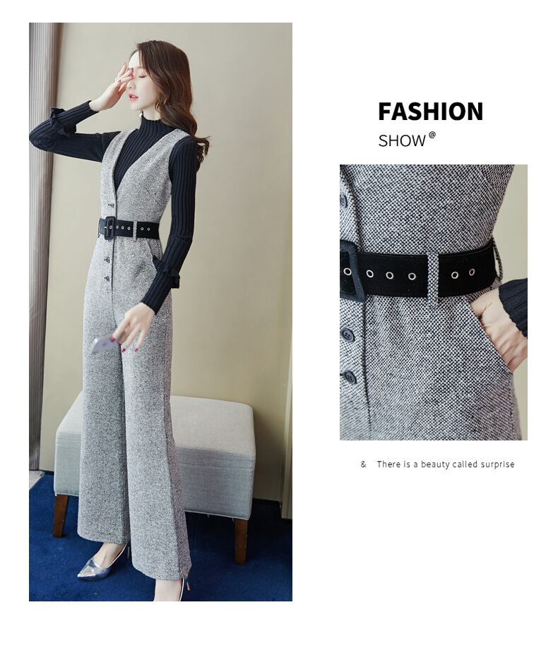 【set】トップス+オシャレオールインワン２点セット G2863