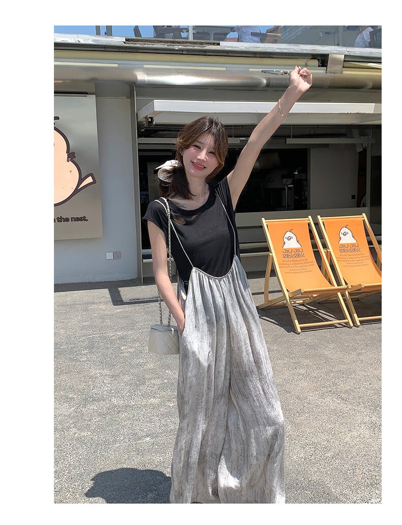 【set】Tシャツ×ワイドパンツセット　M24384