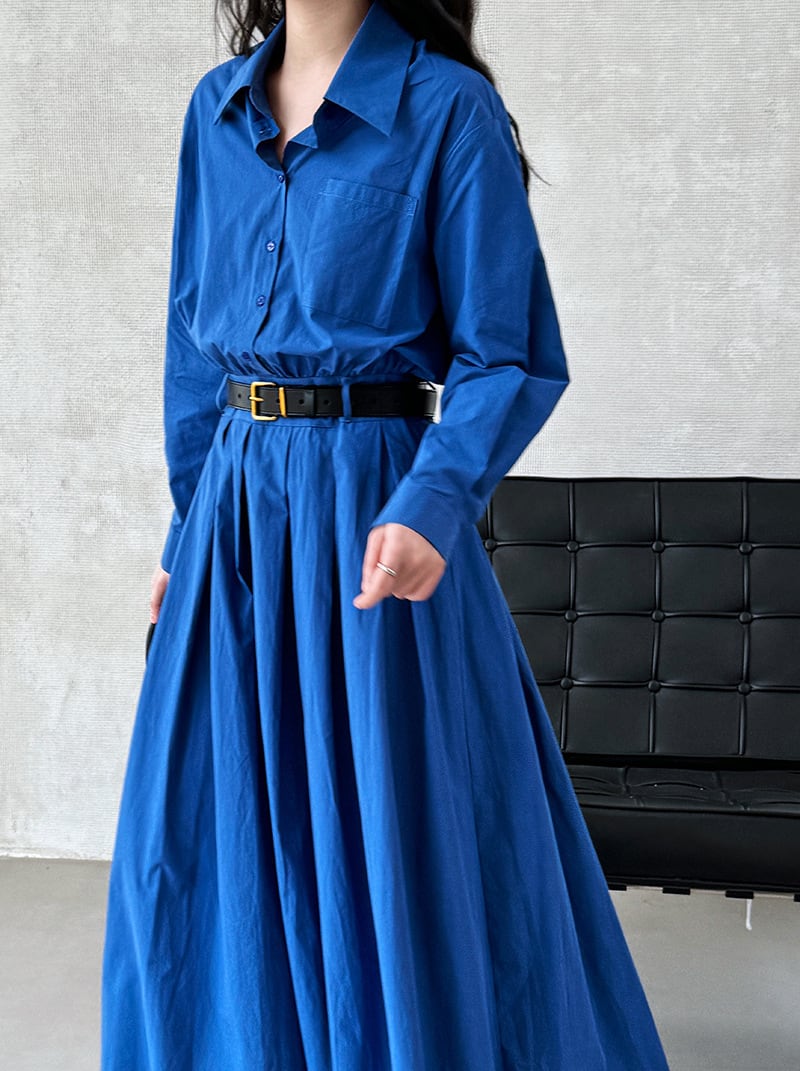 【dress】ポロネックシャツワンピースワンピース　N2966