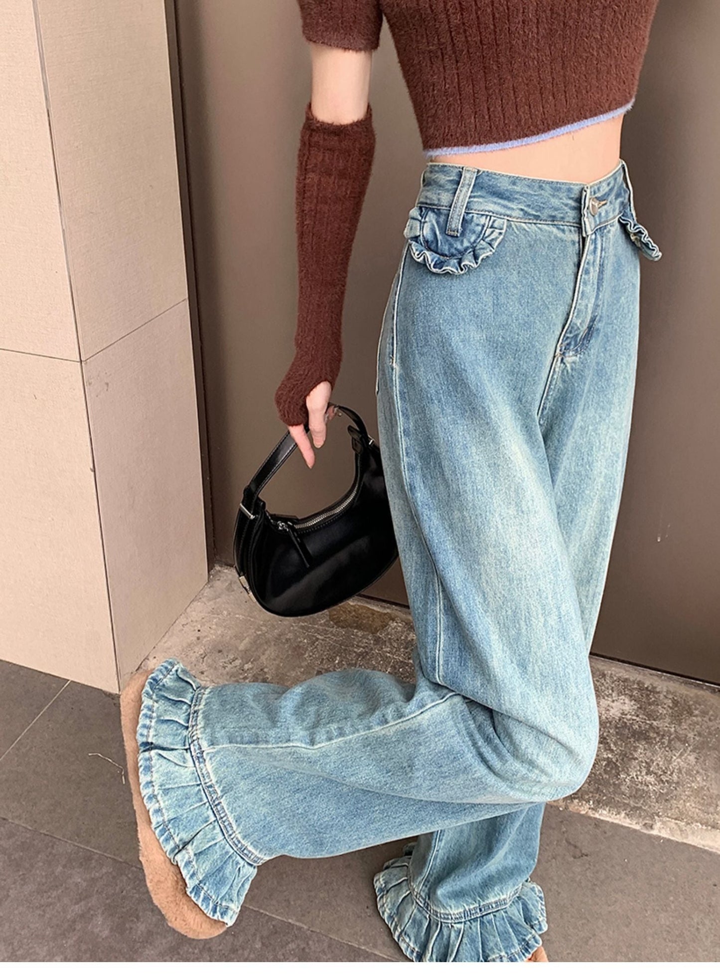 【bottoms】デニムガウチョパンツG20345