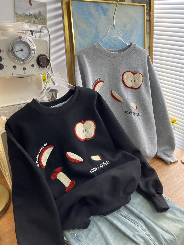 【tops】クルーネック刺繍プルオーバー　M28961