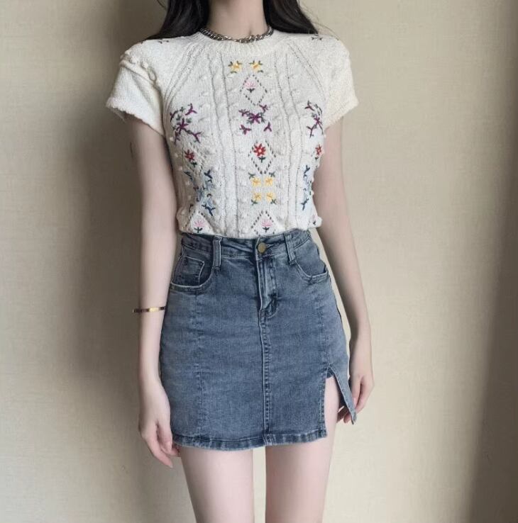 【tops】ニットTシャツG20099