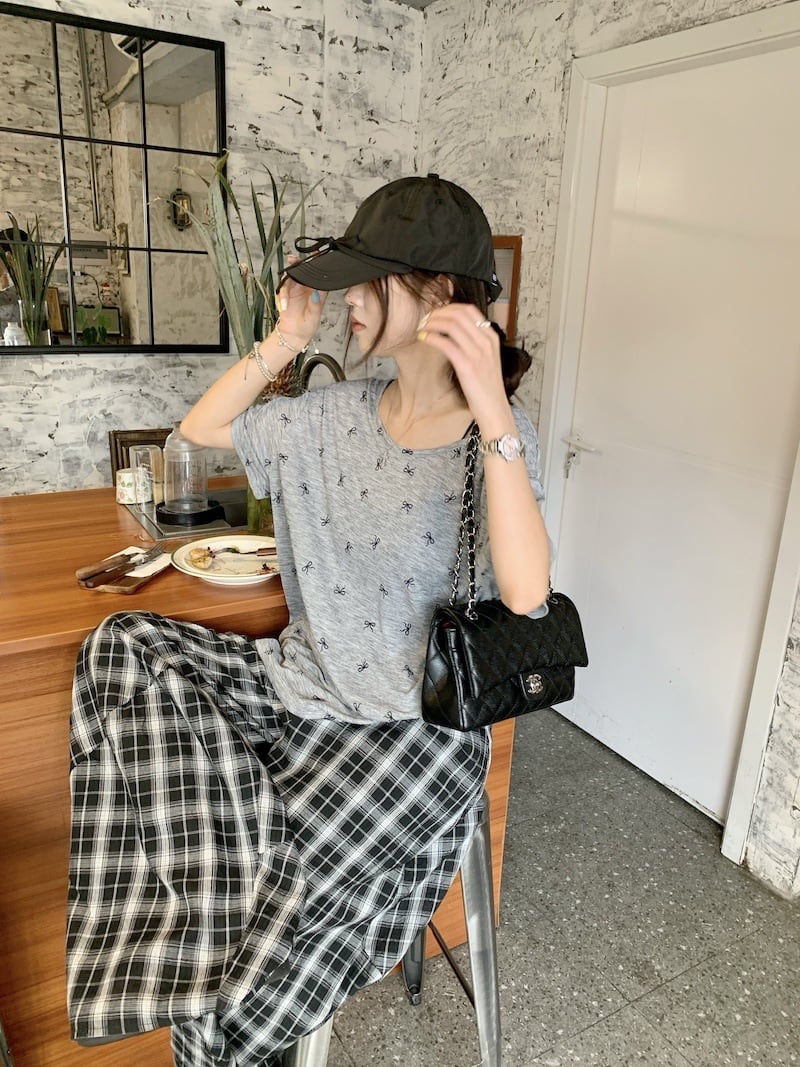 【set】Tシャツ×カジュアルパンツセット　M25139