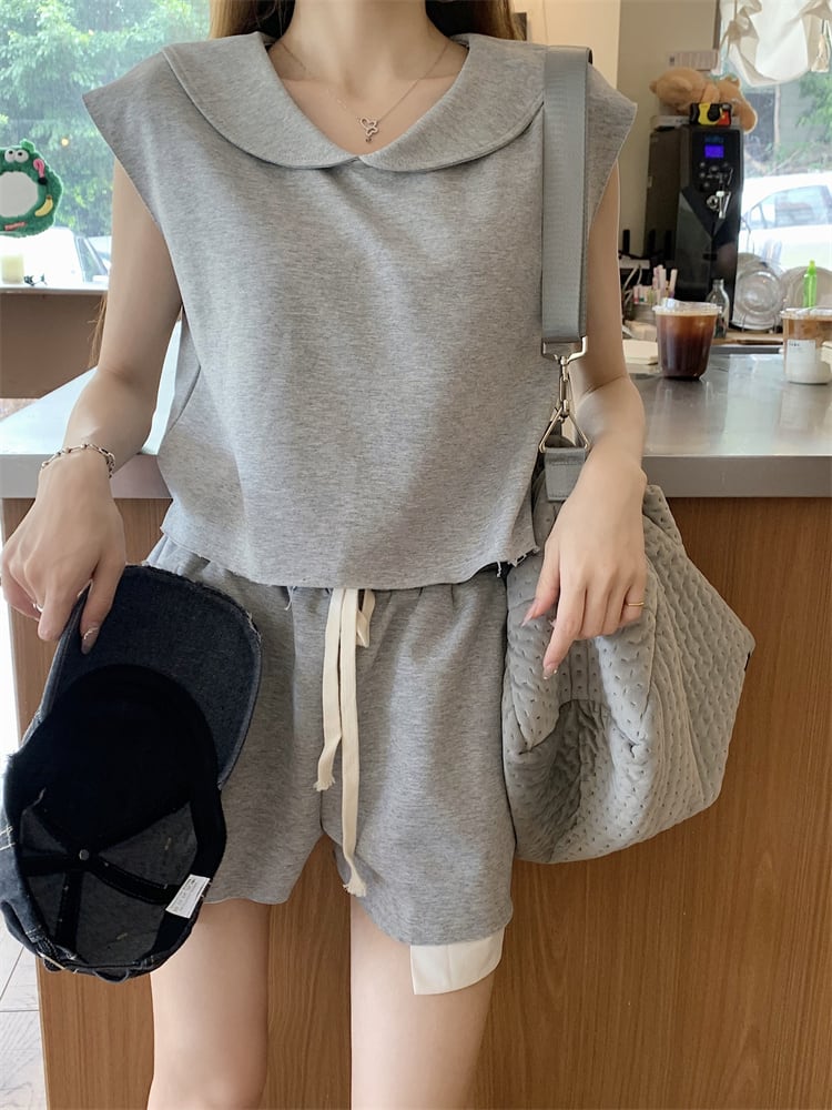 【set】Tシャツ×ショートパンツセット　M24037