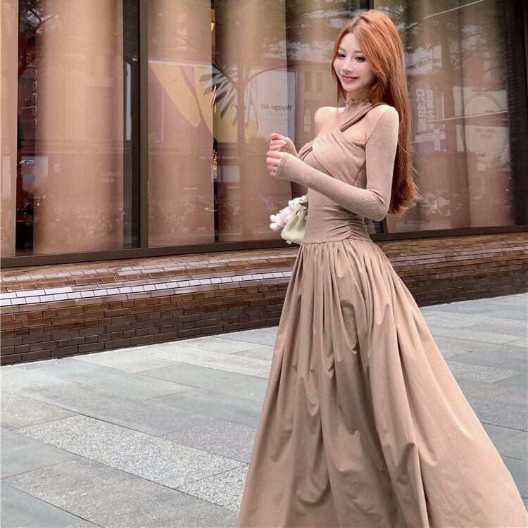 【dress】ニットドッキングワンピース　M28174