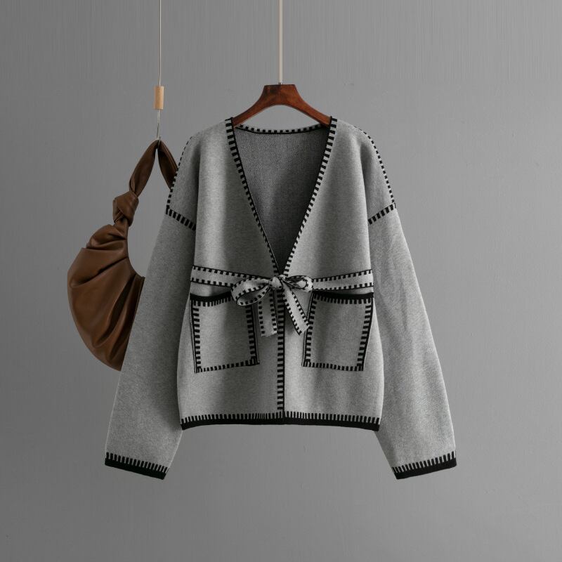 【outer】Vネックニットカーデ　M28747