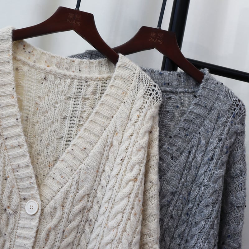 【outer】Vネックニットカーデ　M26371
