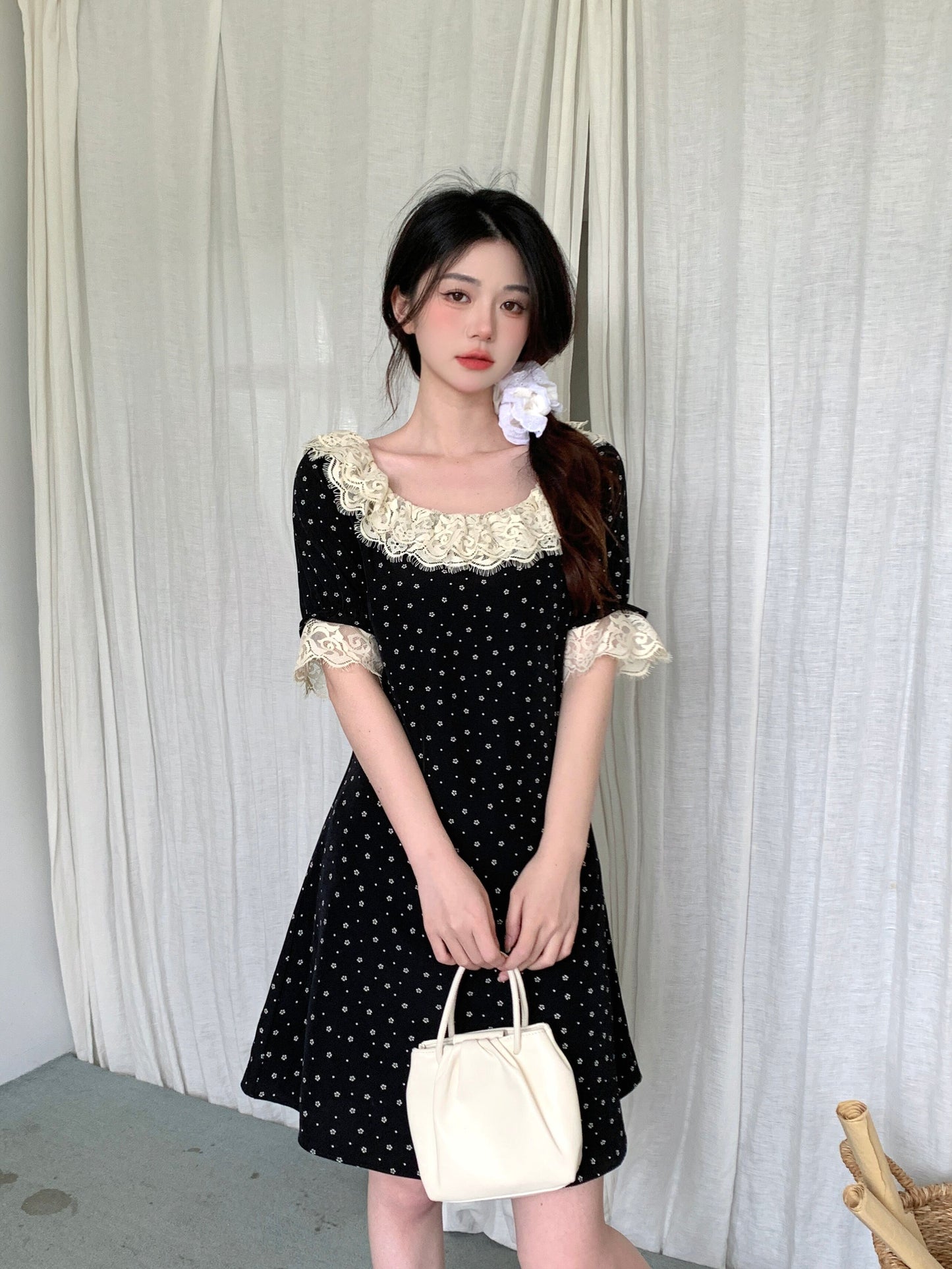 【dress】ドット柄大きいサイズワンピース G20988