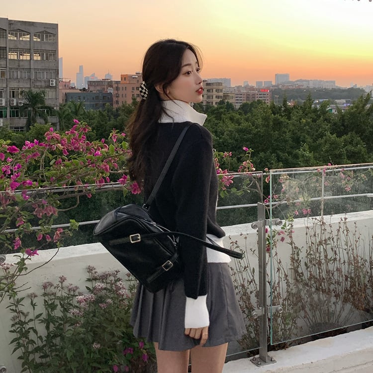 【outer】ファスナーニットカーデ　M19035