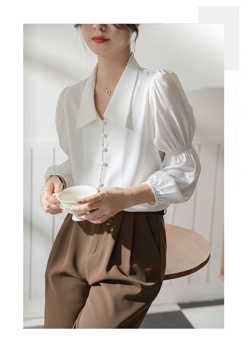 【tops】ランタンスリーブ ブラウスG20471