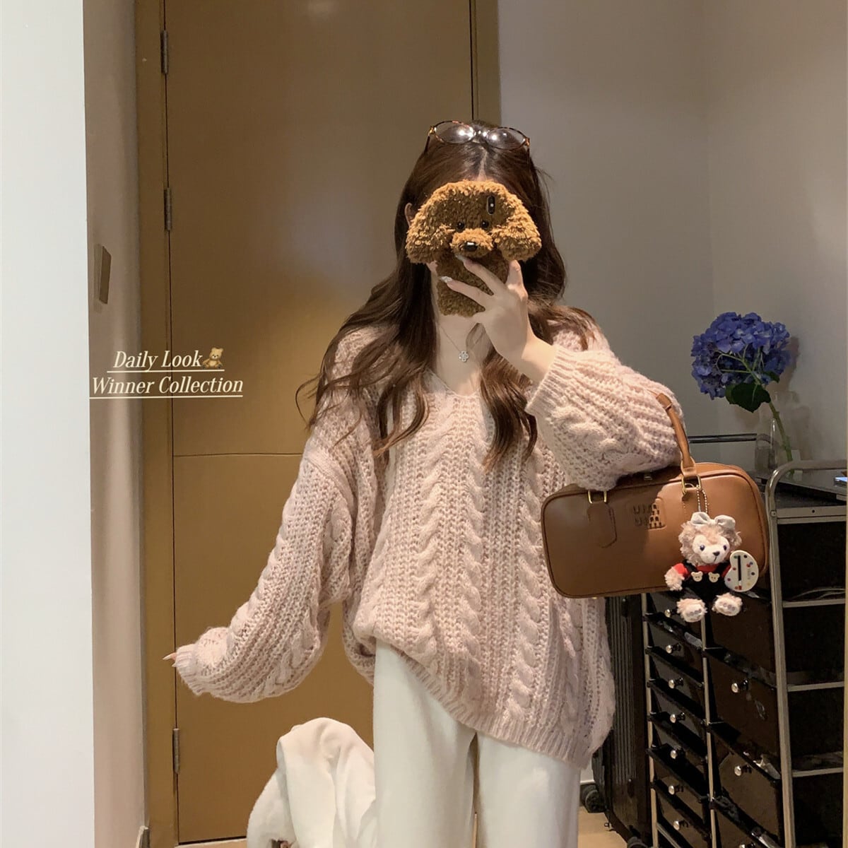 【tops】Vネックニットセーター　M27159