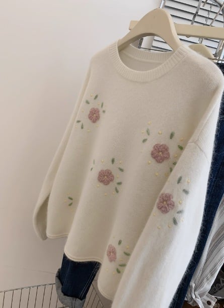 【tops】クルーネックニットセーター　M29217