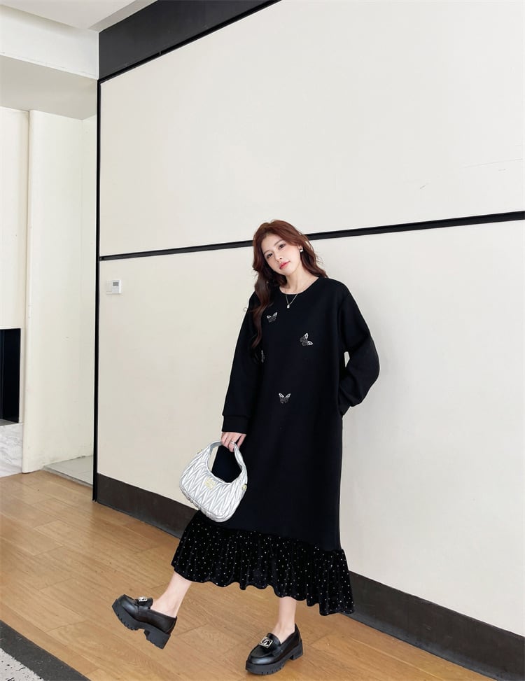 【dress】ビジューカジュアルワンピース　M28937