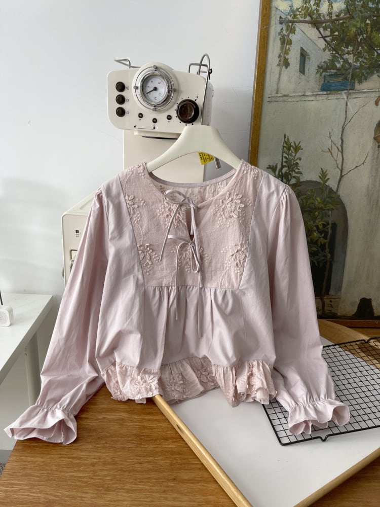 【tops】刺繍ブラウストップス　M29701