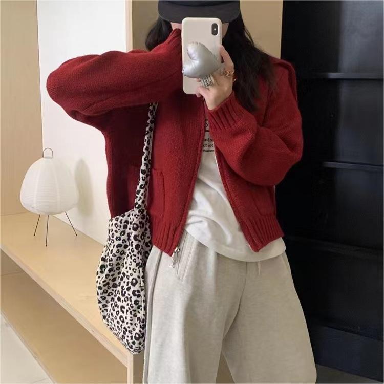 【outer】ファスナーニットカーデ　M27256