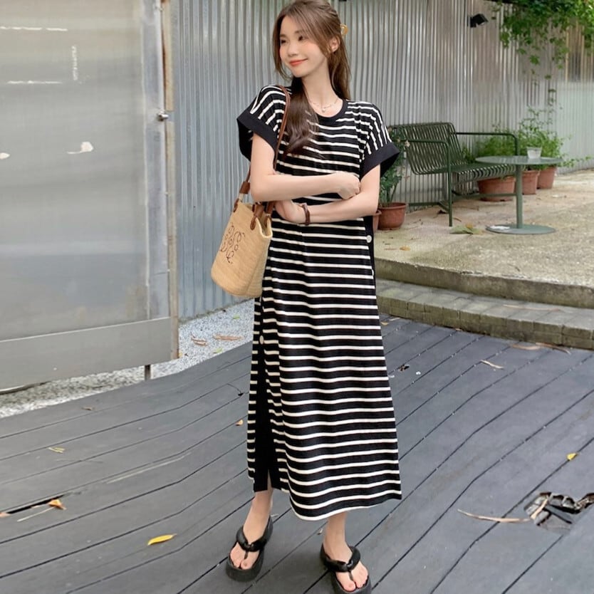 【dress】ボーダー柄ワンピース　M24789