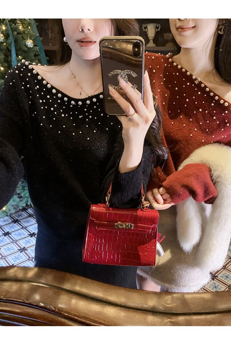 【tops】パールニットトップス　N2882