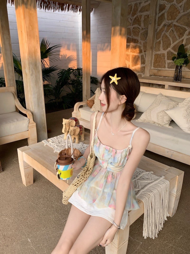 【tops】プリントキャミソール　M30569