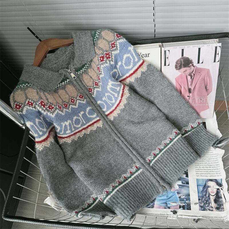 【outer】ファスナーニットカーデ　M27440