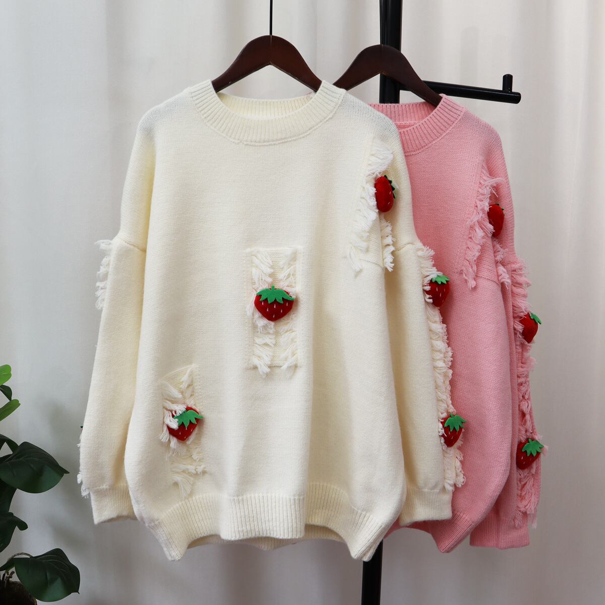 【tops】クルーネックニットセーター　M18922