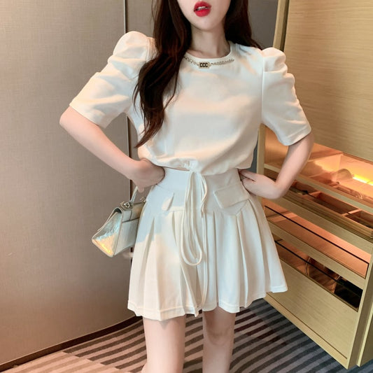 【set】Tシャツ+スカート２点セットG21371