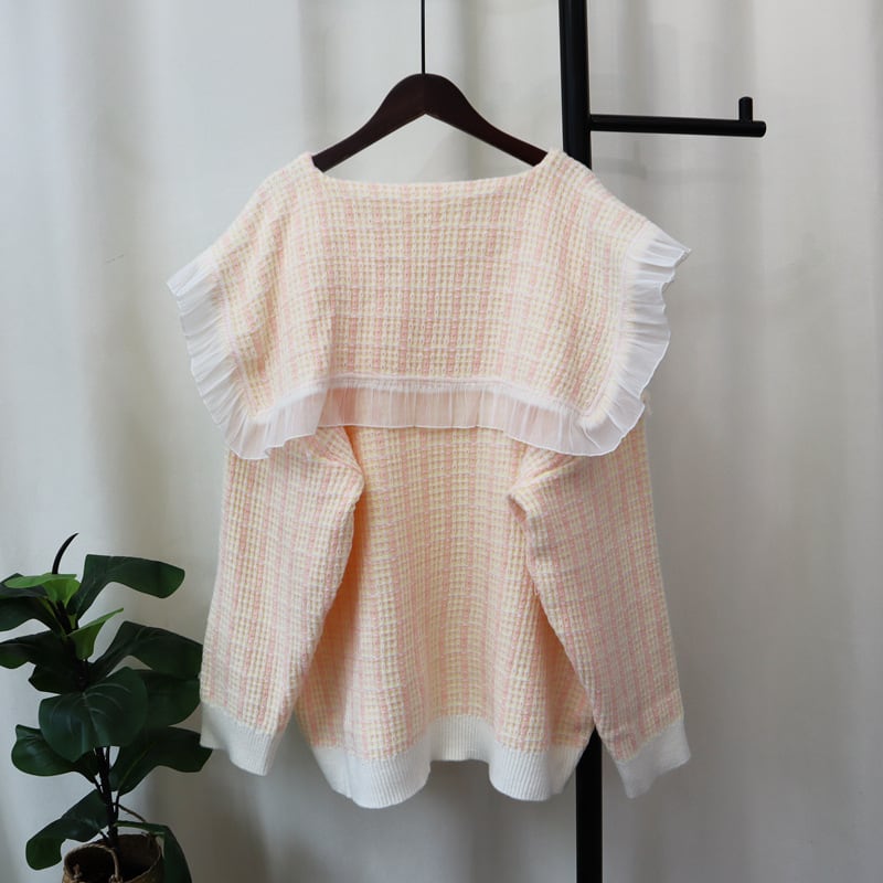 【tops】ドールカラーニットセーター　M25439