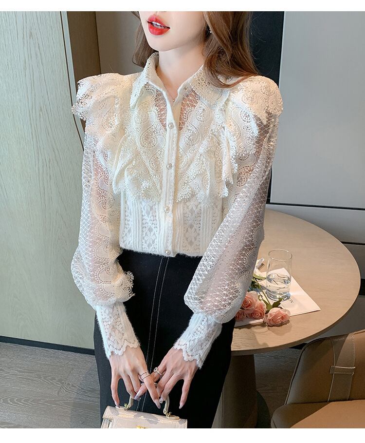 【tops】レースシャツトップス　M29262