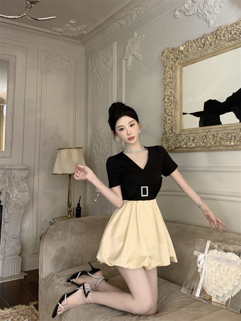 【dress】切り替えワンピース　M23965