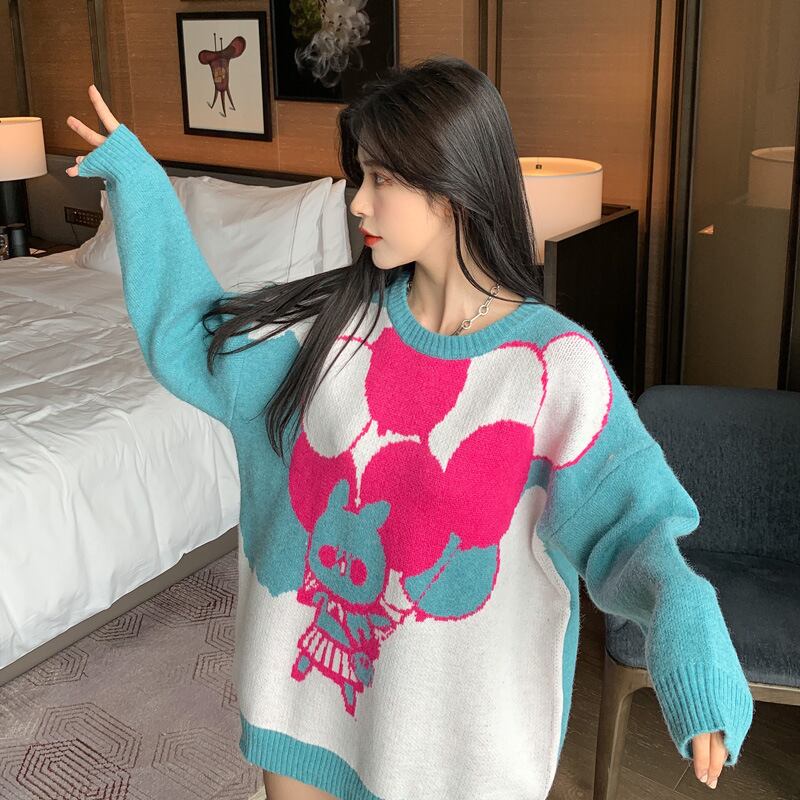 【tops】クルーネックニットセーター　M17997