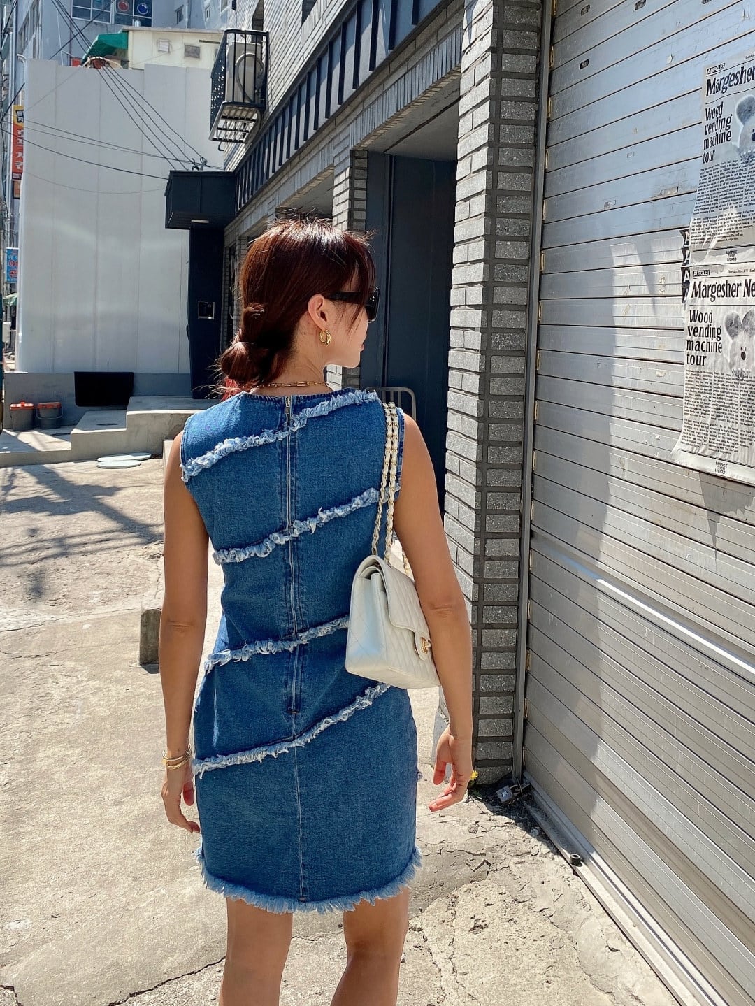 【dress】ノースリーブデニムワンピース　M23984