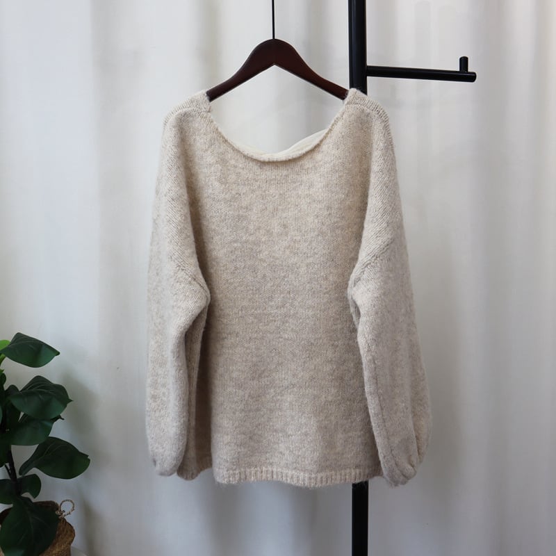【tops】バックリボン付きニットセーター　M26078