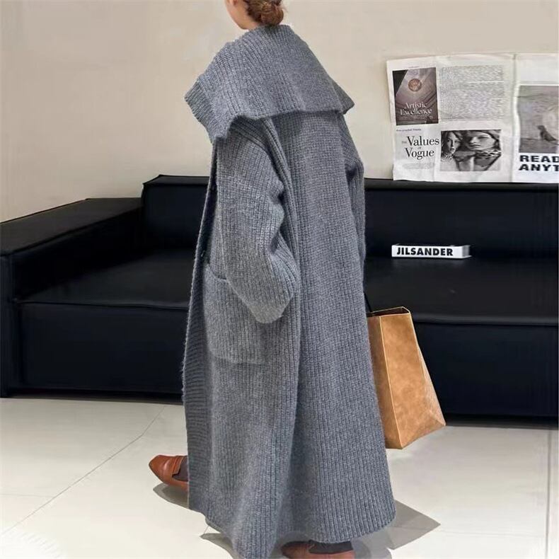 【outer】ロング丈ニットカーデ　M18704