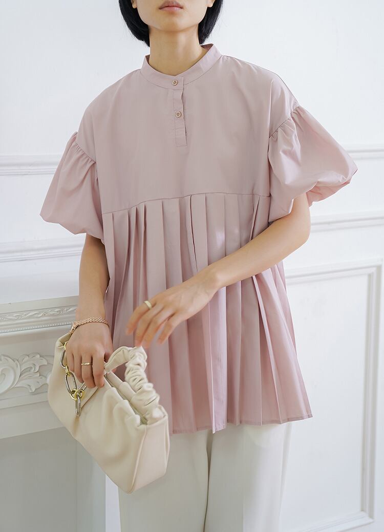 【tops】ランタンスリーブギャザーブラウスG20473