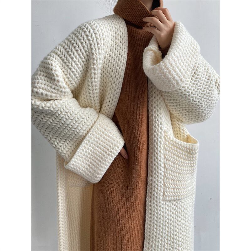 【outer】ロング丈ニットカーデ　M26831
