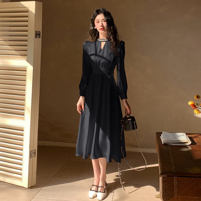【dress】パールネックデートワンピース　N2982