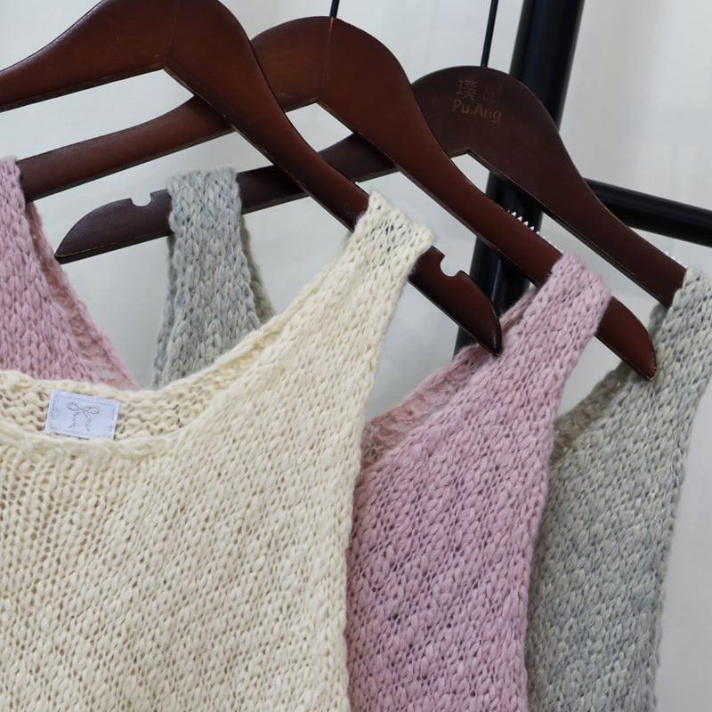 【tops】ニットキャミソール　M25506