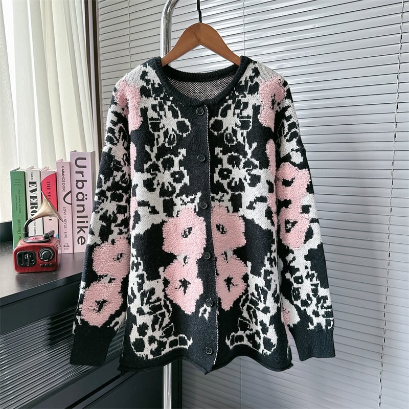 【outer】刺繍ニットカーデ　M25874