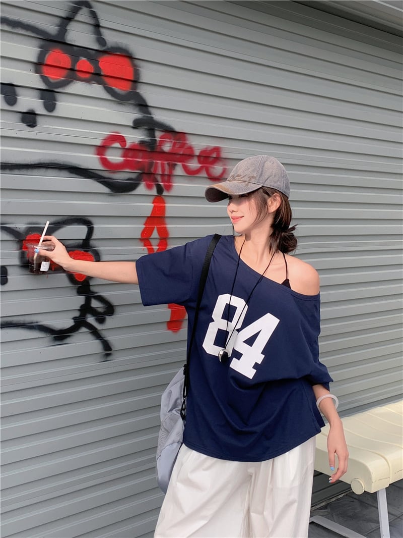 【tops】プリントTシャツ　M25173