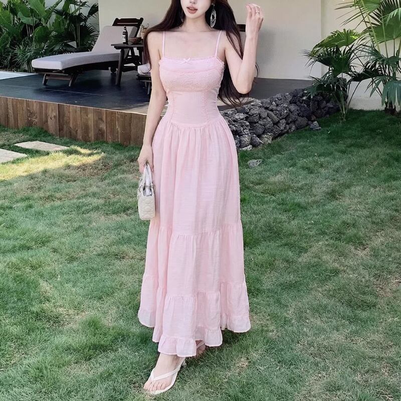【dress】ロングキャミワンピース Q8250