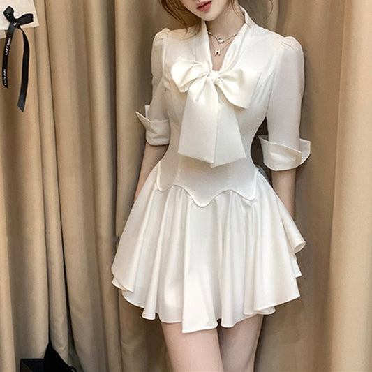 【dress】リボンシャツワンピース　N3016