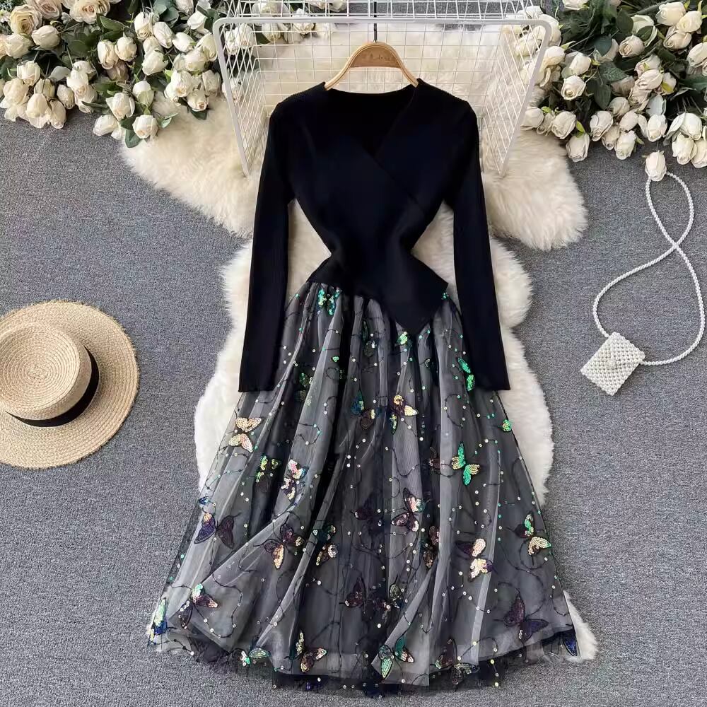 【dress】ドッキングデートワンピース　M18790